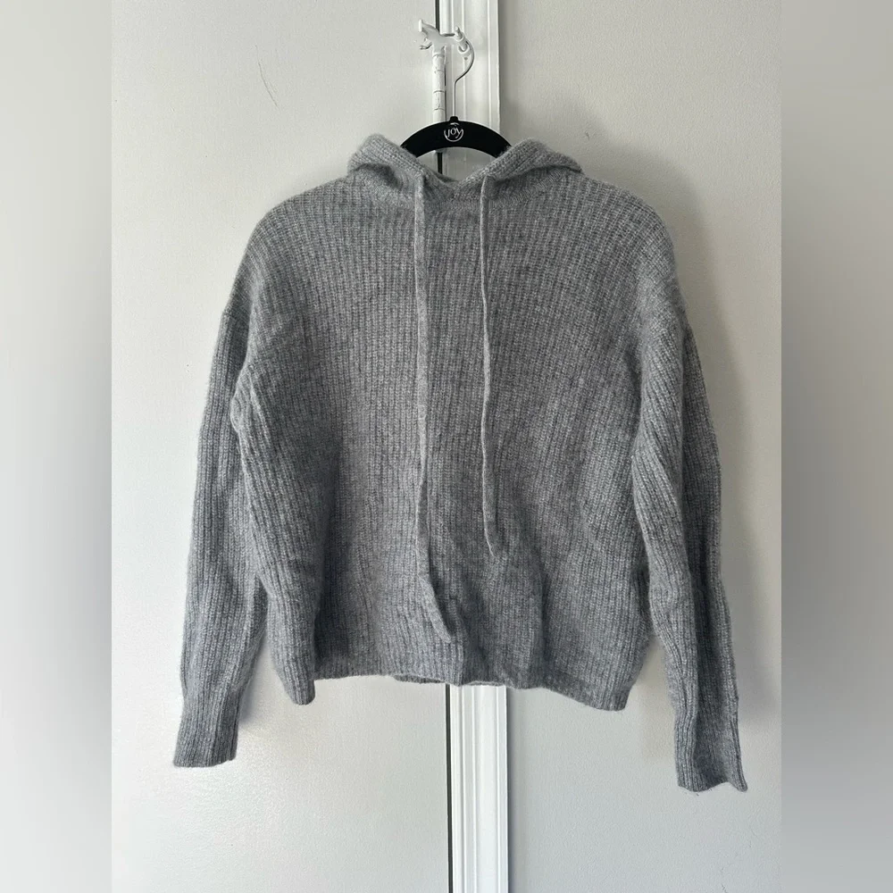 Quince Mongolian Cashmere Fisherman Pullover Hoodie 🩶 SIZE S